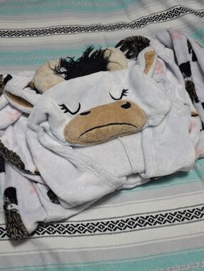 Highland Cow Once Piece Pajamas With Cow Hoodie SUPER SOFT!